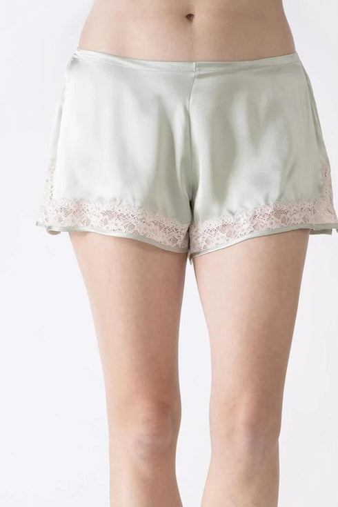 Nk Imode Gardenia Lace Trim Silk Tap Pant